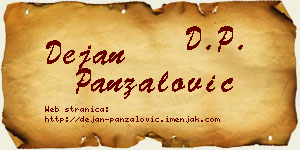 Dejan Panzalović vizit kartica